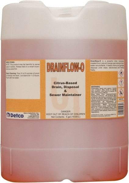 Detco - 5 Gal Liquid Drain Cleaner - Citrus Scent, Drum - Eagle Tool & Supply