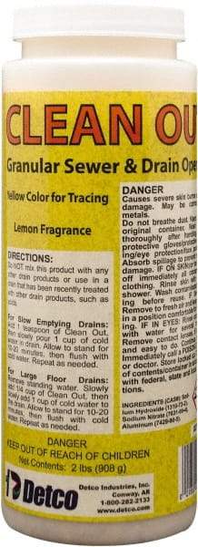 Detco - 2 Lb Granular Drain Opener - Lemon Scent, Can - Eagle Tool & Supply