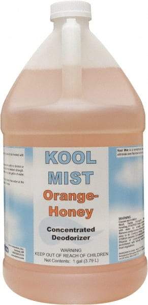 Detco - 1 Gal Bottle Deodorizer - Liquid, Orange-Honey Scent, Concentrated, Environmentally Safe - Eagle Tool & Supply