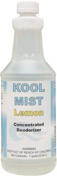 Detco - 32 oz Bottle Deodorizer - Liquid, Lemon Scent, Concentrated, Environmentally Safe - Eagle Tool & Supply