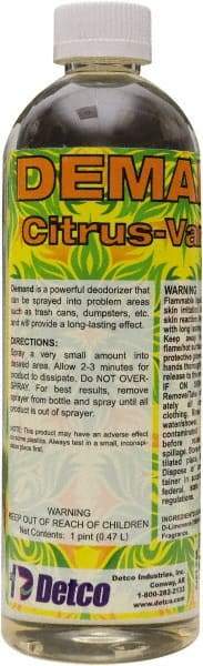 Detco - 16 oz Bottle Deodorizer - Liquid, Citrus-Vanilla Scent - Eagle Tool & Supply