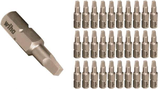Wiha - 1/4" Drive, #2 Insert Screwdriver Bit - 25mm OAL - Eagle Tool & Supply
