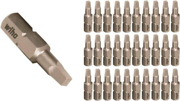 Wiha - 1/4" Drive, #1 Insert Screwdriver Bit - 25mm OAL - Eagle Tool & Supply