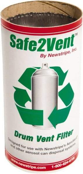 Made in USA - Trash Compactor/Crusher Replacement Carbon Filter - 4" Wide x 4" Long x 8" High, For Aerosol Can Deflators - Eagle Tool & Supply