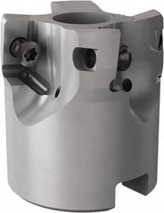 Seco - 4 Inserts, 40mm Cut Diam, 16mm Arbor Diam, 18mm Max Depth of Cut, Indexable Square-Shoulder Face Mill - 90° Lead Angle, 40mm High, XOMX18.. & XOEX18.. Insert Compatibility, Through Coolant, Series Turbo 18 - Eagle Tool & Supply