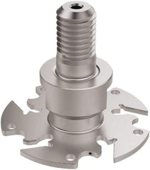 Seco - Modular Connection Connection, 0.0886 to 0.0984" Cutting Width, 0.622" Depth of Cut, 2" Cutter Diam, 5 Tooth Indexable Slotting Cutter - R335.10 Toolholder, 150.10 Insert, Right Hand Cutting Direction - Eagle Tool & Supply