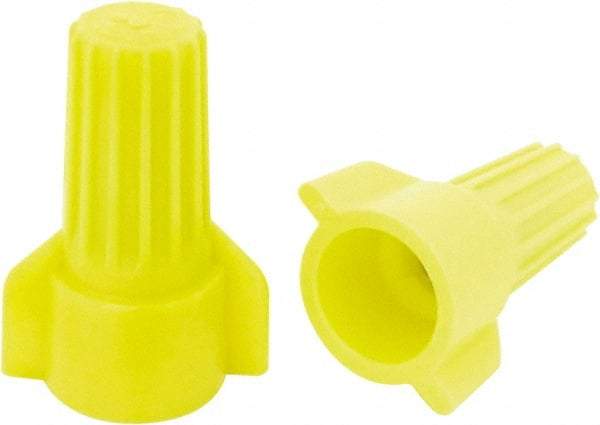 Ideal - 2, 18 to 3, 12 AWG, 600 Volt, Flame Retardant, Wing Twist on Wire Connector - Yellow, 221°F - Eagle Tool & Supply