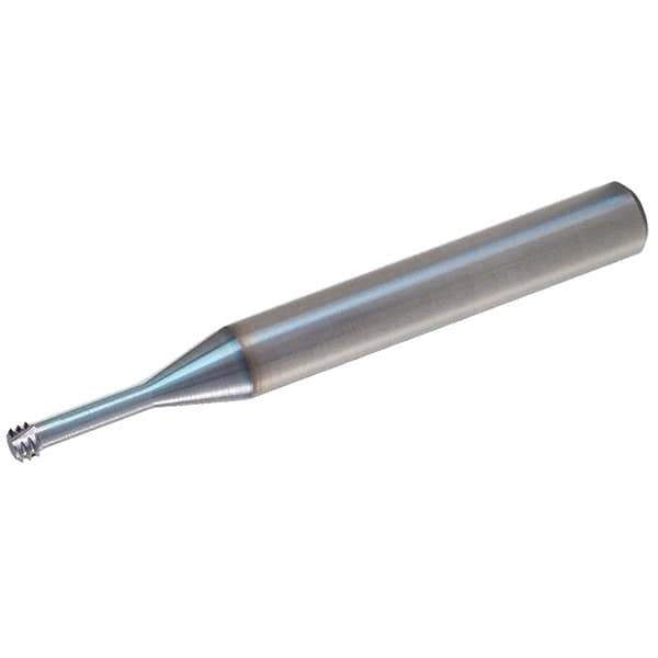 Vargus - M3x0.50 ISO, 2.4mm Cutting Diam, 3 Flute, Solid Carbide Helical Flute Thread Mill - Internal Thread, 1.5mm LOC, 100mm OAL, 6mm Shank Diam - Eagle Tool & Supply
