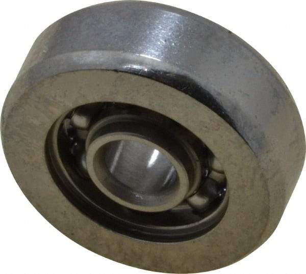 Value Collection - 1/8" Bore Diam, 1/2" OD, Open Miniature Radial Ball Bearing - 11/64" Wide, 1 Row, Round Bore, 49 Lb Static Capacity, 144 Lb Dynamic Capacity - Eagle Tool & Supply