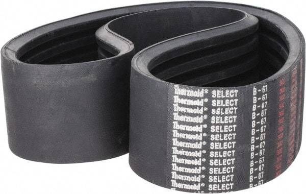 Value Collection - Section B, V-Belt - Neoprene Rubber, Classic Banded, No. B-67 - Eagle Tool & Supply