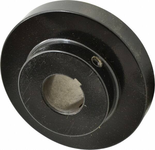 Lovejoy - 1-1/4" Max Bore Diam, 1/4" x 1/8" Keyway Width x Depth, Flexible Coupling Hub - 4-5/8" OD, 3.94" OAL, Cast Iron - Eagle Tool & Supply