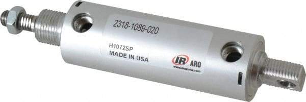ARO/Ingersoll-Rand - 2" Stroke x 1-1/8" Bore Double Acting Air Cylinder - 1/8 Port, 3/8-16 Rod Thread - Eagle Tool & Supply