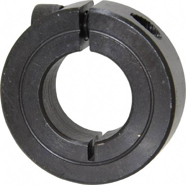 Climax Metal Products - 13/16" Bore, Steel, One Piece One Piece Split Shaft Collar - 1-5/8" Outside Diam, 1/2" Wide - Eagle Tool & Supply