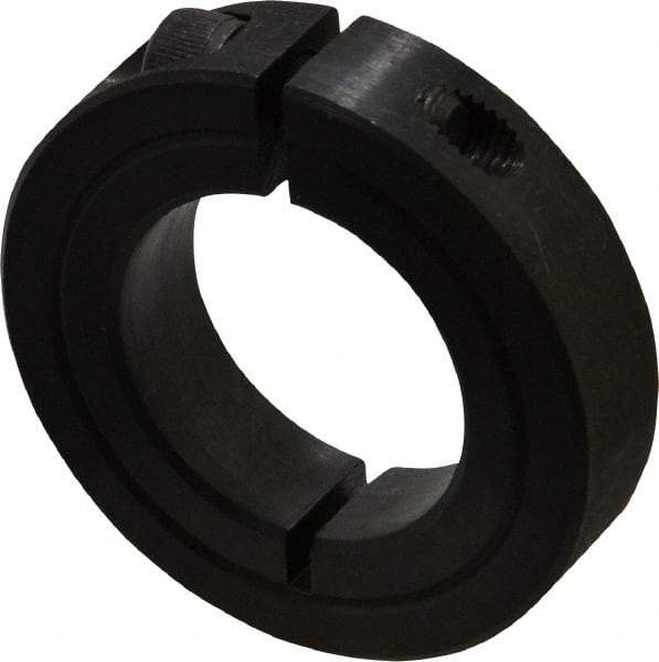 Climax Metal Products - 1-3/16" Bore, Steel, One Piece Clamp Collar - 2-1/16" Outside Diam, 1/2" Wide - Eagle Tool & Supply