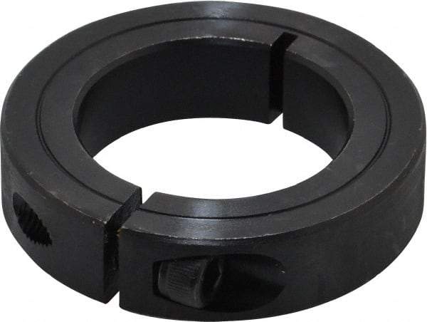 Climax Metal Products - 1-1/2" Bore, Steel, One Piece Clamp Collar - 2-3/8" Outside Diam, 9/16" Wide - Eagle Tool & Supply