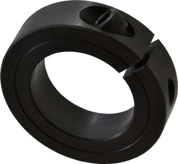 Climax Metal Products - 1-5/8" Bore, Steel, One Piece Clamp Collar - 2-5/8" Outside Diam, 11/16" Wide - Eagle Tool & Supply