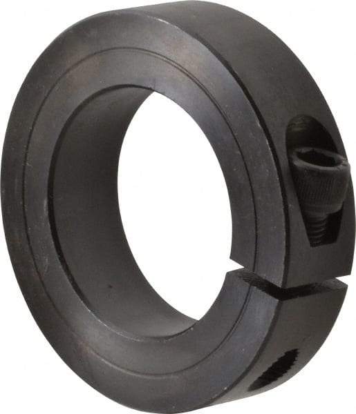 Climax Metal Products - 1-11/16" Bore, Steel, One Piece One Piece Split Shaft Collar - 2-3/4" Outside Diam, 11/16" Wide - Eagle Tool & Supply