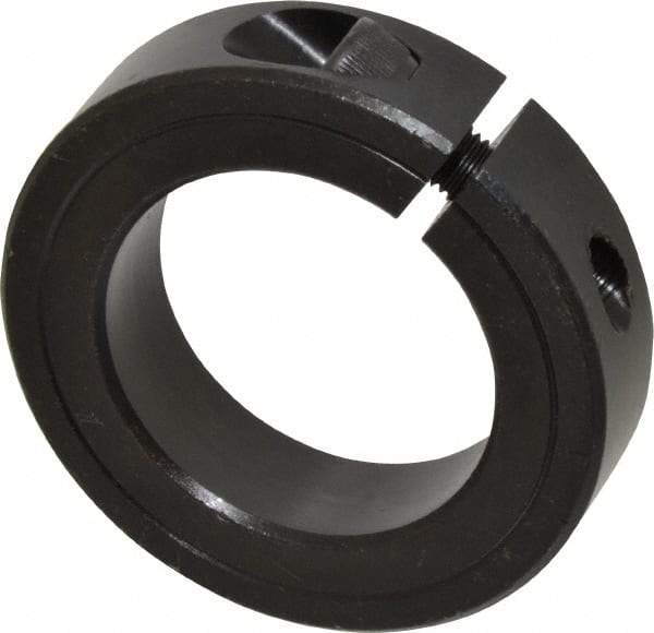 Climax Metal Products - 1-3/4" Bore, Steel, One Piece Clamp Collar - 2-3/4" Outside Diam, 11/16" Wide - Eagle Tool & Supply