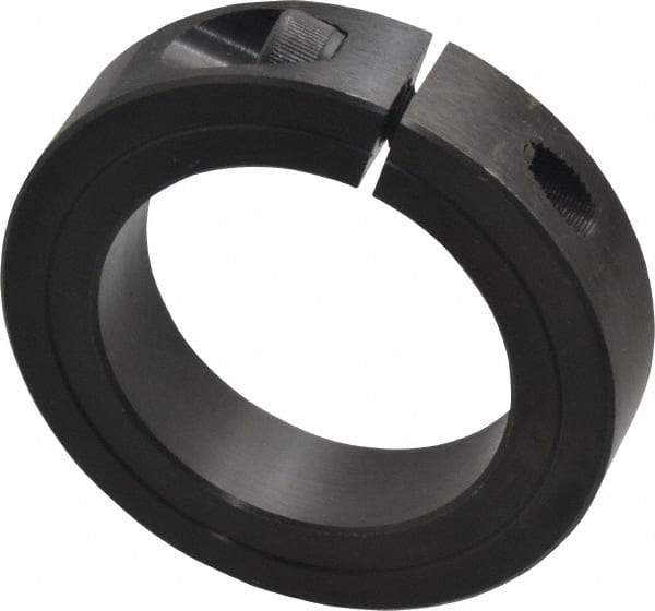 Climax Metal Products - 2" Bore, Steel, One Piece Clamp Collar - 3" Outside Diam, 11/16" Wide - Eagle Tool & Supply