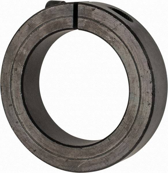 Climax Metal Products - 2-3/16" Bore, Steel, One Piece Clamp Collar - 3-1/4" Outside Diam, 3/4" Wide - Eagle Tool & Supply