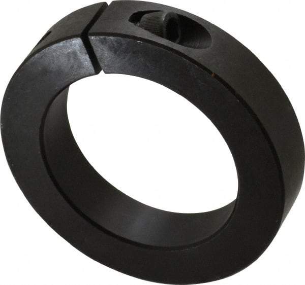 Climax Metal Products - 2-3/8" Bore, Steel, One Piece One Piece Split Shaft Collar - 3-1/2" Outside Diam, 3/4" Wide - Eagle Tool & Supply