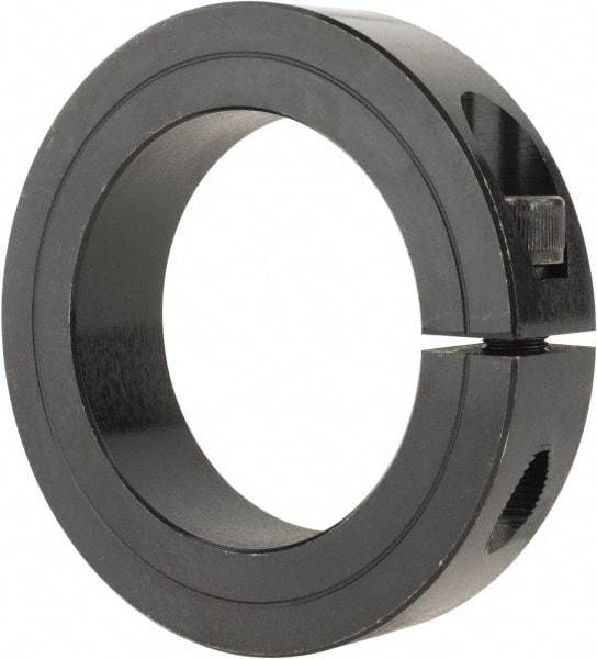 Climax Metal Products - 2-1/2" Bore, Steel, One Piece Clamp Collar - 3-3/4" Outside Diam, 7/8" Wide - Eagle Tool & Supply
