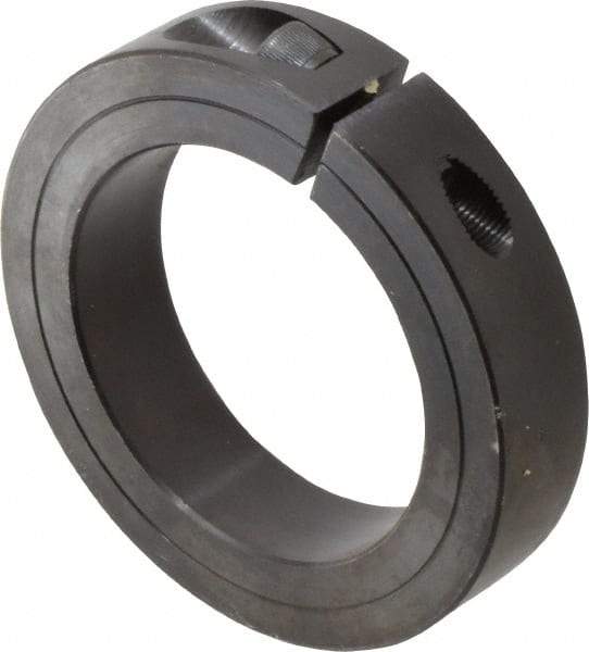 Climax Metal Products - 2-3/4" Bore, Steel, One Piece Clamp Collar - 4" Outside Diam, 7/8" Wide - Eagle Tool & Supply