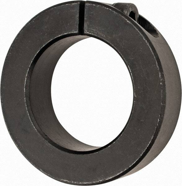Climax Metal Products - 45mm Bore, Steel, One Piece Clamp Collar - 2-7/8" Outside Diam - Eagle Tool & Supply