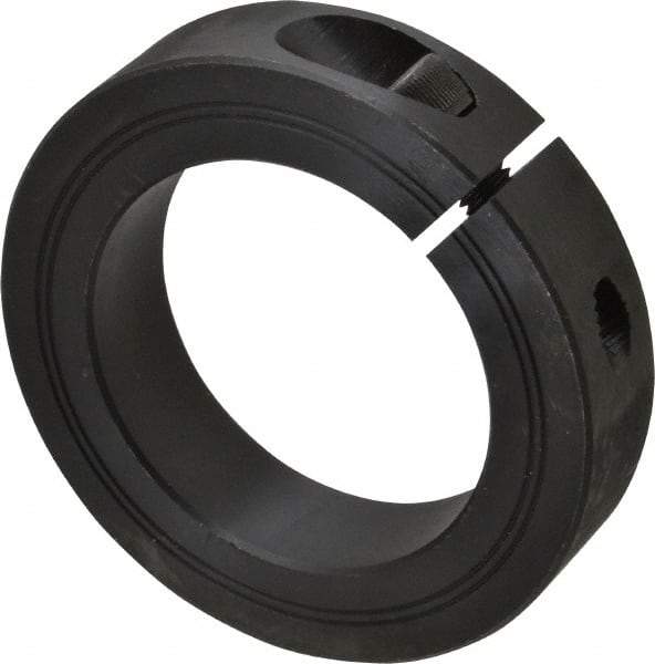 Climax Metal Products - 55mm Bore, Steel, One Piece Clamp Collar - 3-1/4" Outside Diam - Eagle Tool & Supply