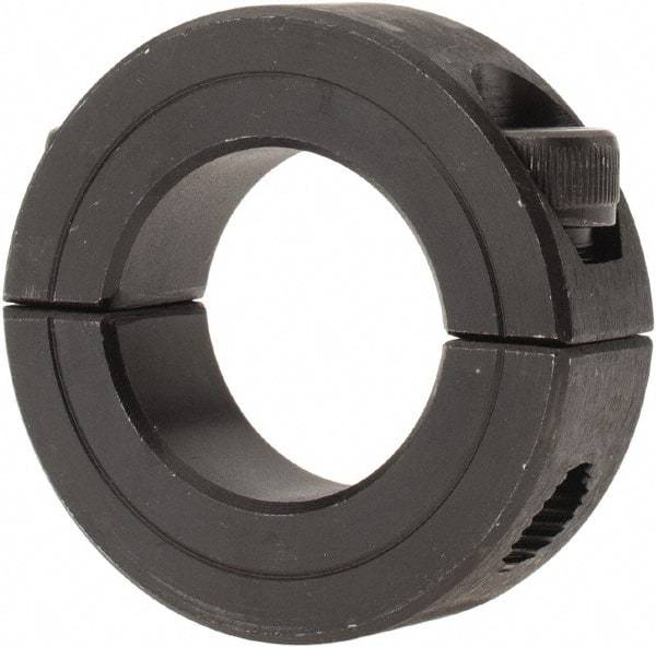 Climax Metal Products - 1" Bore, Steel, Two Piece Shaft Collar - 1-3/4" Outside Diam, 1/2" Wide - Eagle Tool & Supply