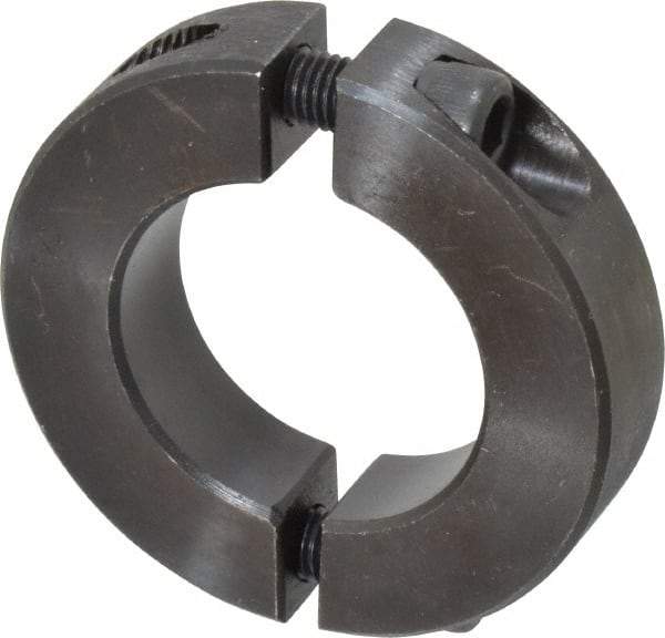 Climax Metal Products - 1-3/16" Bore, Steel, Two Piece Shaft Collar - 2-1/16" Outside Diam, 1/2" Wide - Eagle Tool & Supply