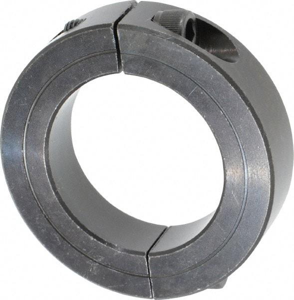 Climax Metal Products - 1-7/16" Bore, Steel, Two Piece Shaft Collar - 2-1/4" Outside Diam, 9/16" Wide - Eagle Tool & Supply