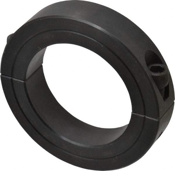 Climax Metal Products - 2-5/16" Bore, Steel, Two Piece Two Piece Split Shaft Collar - 3-1/2" Outside Diam, 3/4" Wide - Eagle Tool & Supply