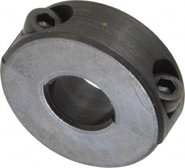Climax Metal Products - 10mm Bore, Steel, Two Piece Shaft Collar - 1" Outside Diam - Eagle Tool & Supply