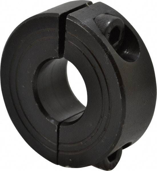 Climax Metal Products - 13mm Bore, Steel, Two Piece Shaft Collar - 1-1/4" Outside Diam - Eagle Tool & Supply