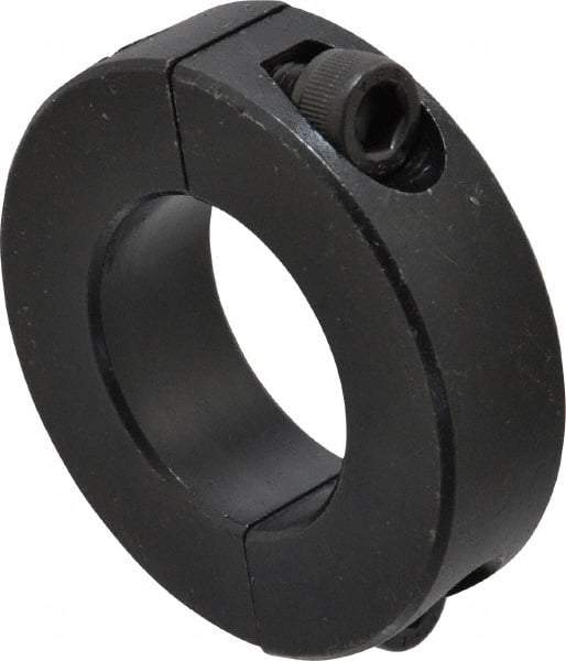 Climax Metal Products - 30mm Bore, Steel, Two Piece Shaft Collar - 2-1/8" Outside Diam - Eagle Tool & Supply