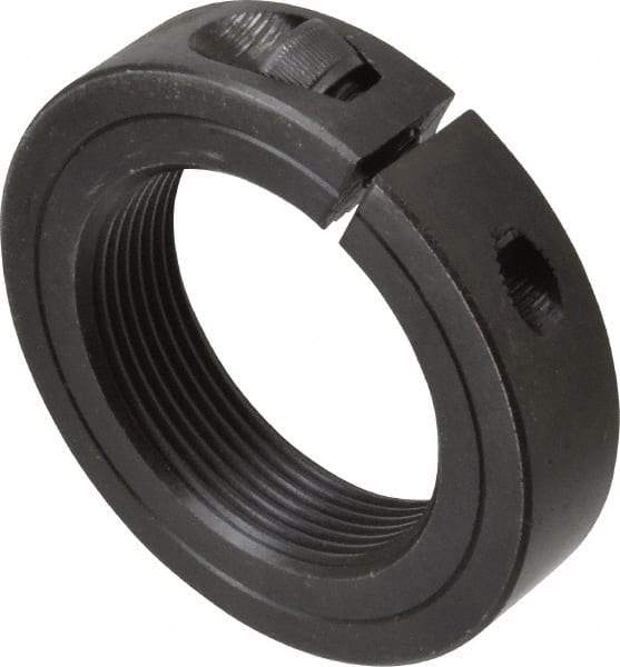 Climax Metal Products - 2-12 Thread, Steel, One Piece Threaded Shaft Collar - 3" Outside Diam, 11/16" Wide - Eagle Tool & Supply