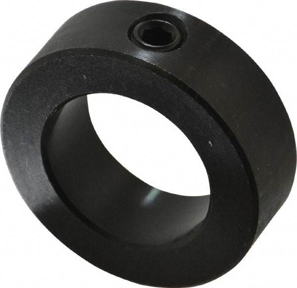 Climax Metal Products - 1-1/4" Bore, Steel, Set Screw Shaft Collar - 2" Outside Diam, 11/16" Wide - Eagle Tool & Supply