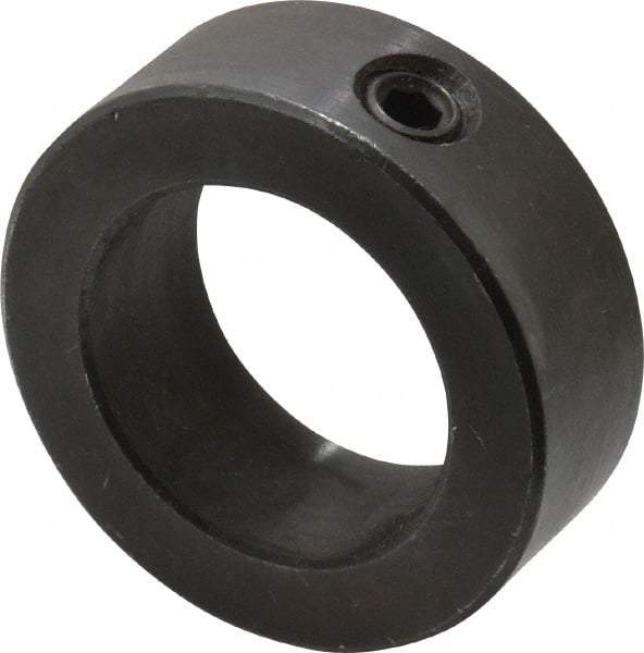Climax Metal Products - 1-3/8" Bore, Steel, Set Screw Shaft Collar - 2-1/8" Outside Diam, 3/4" Wide - Eagle Tool & Supply