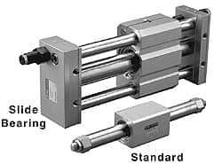 SMC PNEUMATICS - 8" Stroke x 1/4" Bore Double Acting Air Cylinder - 10-32 Port - Eagle Tool & Supply