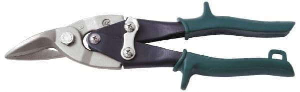 Clauss - 1-1/2" Length of Cut, Right Pattern Aviation Snip - 10" OAL, Vinyl Handle, 18 AWG Steel Capacity - Eagle Tool & Supply