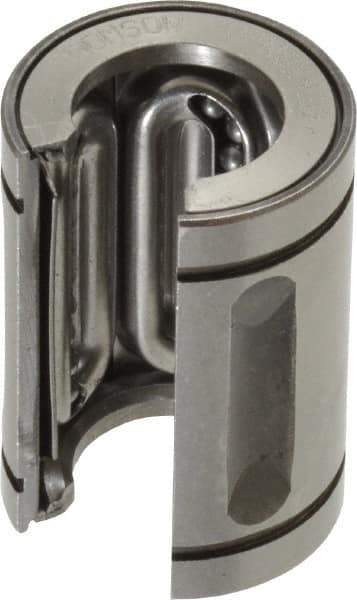 Thomson Industries - 1/2" Inside Diam, 85 Lbs. Dynamic Capacity, Open Linear Bearing - Eagle Tool & Supply