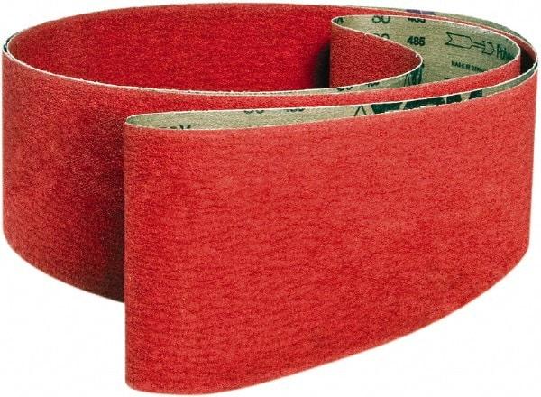 VSM - 2-1/2" Wide x 72" OAL, 40 Grit, Ceramic Abrasive Belt - Ceramic, Coarse, Coated, X Weighted Cloth Backing, Wet/Dry - Eagle Tool & Supply