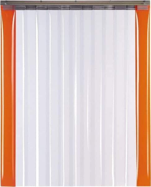 TMI, LLC - 5' Door Width x 8' Door Height PVC Smooth with Reinforced Bonded Bead (Style) Armor Bond Strip Door Kit - 8" Strip Width x 0.08" Strip Thickness, Clear, 50% Overlap - Eagle Tool & Supply