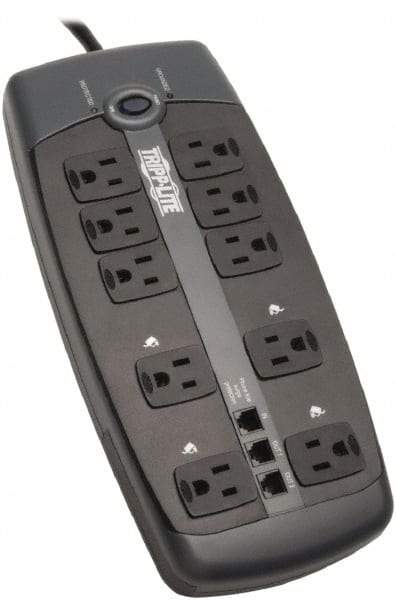 Tripp-Lite - 10 Outlets, 120 VAC15 Amps, 8' Cord, Power Outlet Strip - Floor, Keyhole Mount, 5-15 NEMA Configuration, 1.8" Strip - Eagle Tool & Supply
