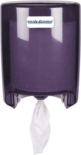 PRO-SOURCE - Manual, Plastic Paper Towel Center Pull Cabinet - 1 Roll 8", Black - Eagle Tool & Supply