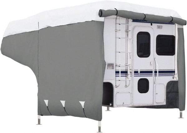 Classic Accessories - Polypropylene RV Protective Cover - 8 to 10' Long, Gray and White - Eagle Tool & Supply