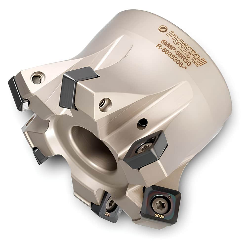 Indexable High-Feed Face Mills; Minimum Cutting Diameter: 1.7170 in; Maximum Cutting Diameter: 2.5000 in; Maximum Depth Of Cut: 0.2000 in; Arbor Hole Diameter (mm): 0.75; Compatible Insert Size Code: 1305; Maximum Ramping Angle: 2.4 ™; Series: 5M6P; Cutt