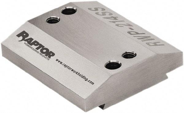 Raptor Workholding - 1-1/2" Jaw Width, 1/2" High x 2-1/2" Long x 2.2" Wide Riser - For Use with 4 & 5 Axis Workholding Systems - Eagle Tool & Supply