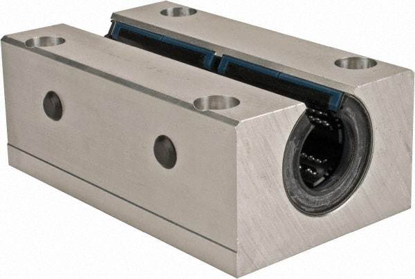 Thomson Industries - 25mm Inside Diam, 13,400 Lbs. Dynamic Capacity, Open Twin Pillow Block Linear Bearing - 51mm Overall Height x 78" Overall Width, 94mm Btw Mount Hole Centers - Eagle Tool & Supply